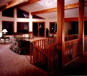 Interior photo of a Cedar Chalet